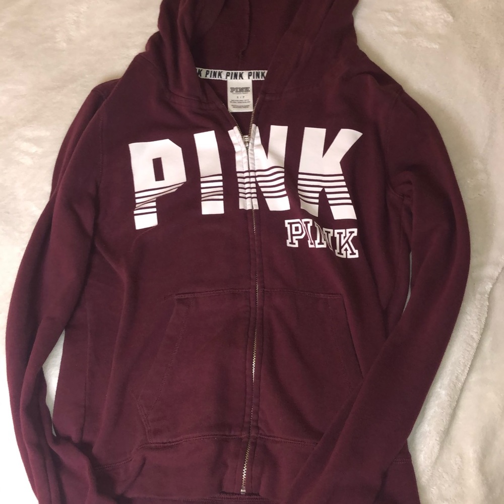 PINK- MAROON ZIP UP